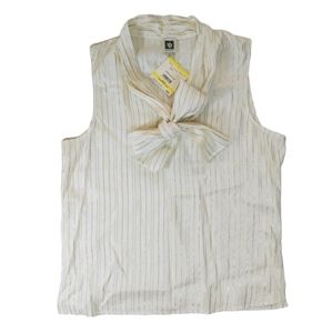 🔥Anne Klein Woman Sleeveless Stripe Top